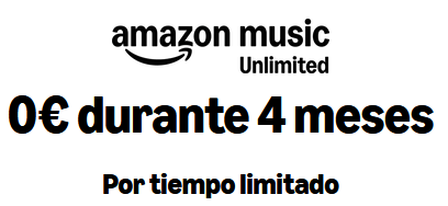 Amazon Music Unlimited - 4 meses gratis